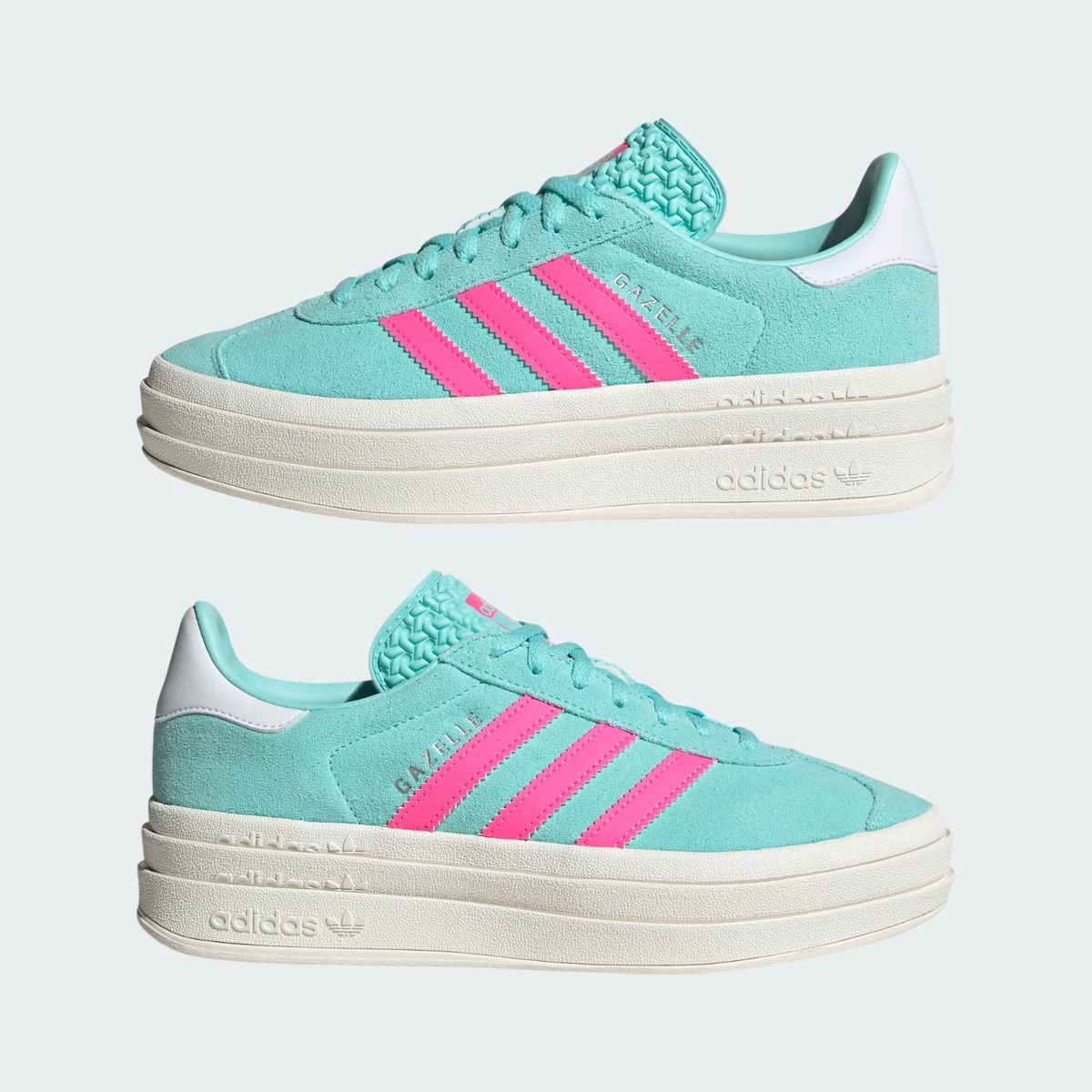 adidas Gazelle Bold Wonder Flash Aqua/Lucid Pink/Cloud White adidas Gazelle Bold Wonder Flash Aqua/Lucid Pink/Cloud White