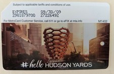 Hudson Yards NYC MetroCard- Expired, Mint condition