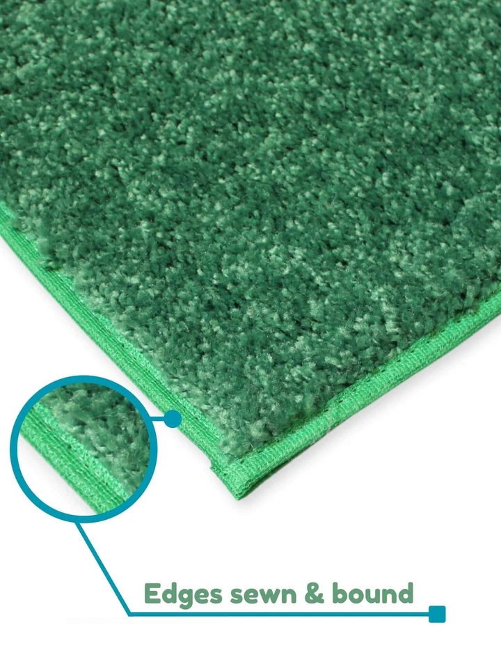 Alfombra verde moderna Koeckritz tamaño personalizado para niños | Dormitorio, sala de juegos, aula Foto 4 de 4