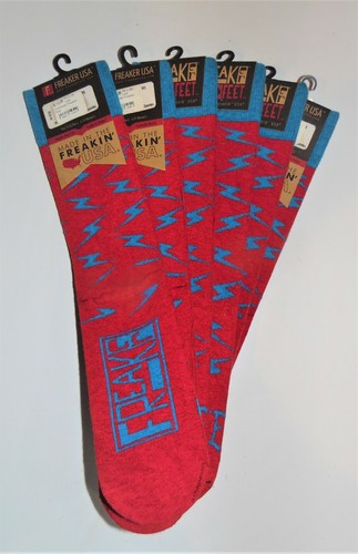 Freaker USA Red & Blue Lightning Bolt Socks Let's Co Create - 第 1/3 張圖片