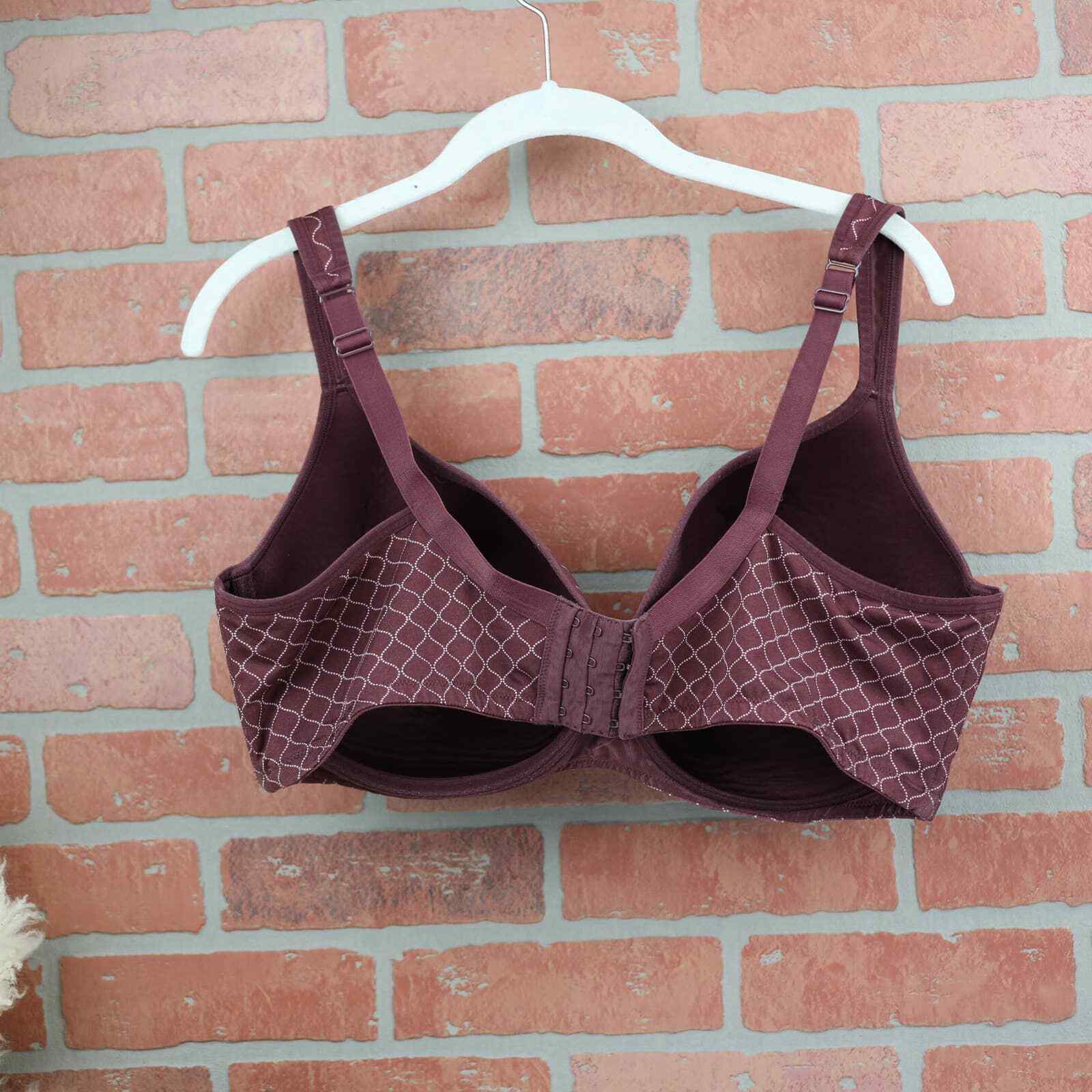 Cacique Burgundy Underwire Bra 44DDD Gem