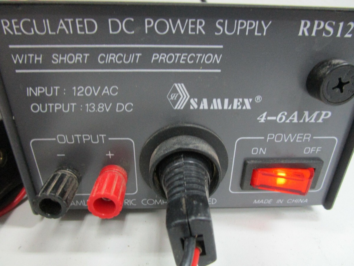 SAMLEX RPS 1204 REGULATED DC POWER SUPPLY - HAS CIG LIGHTER PLUG
