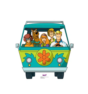 SCOOBY DOO MYSTERY MACHINE VAN "LIFESIZE" CARDBOARD STANDUP STANDEE CUTOUT PROP