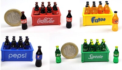 Coca-Cola Coke Pepsi Sprite Fanta Imitat Miniatur Flaschenkasten mini Träger