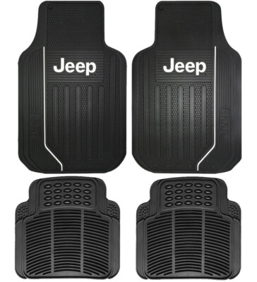 New JEEP ELITE Front / Rear / Back Car Truck SUV All Weather Rubber Floor Mats