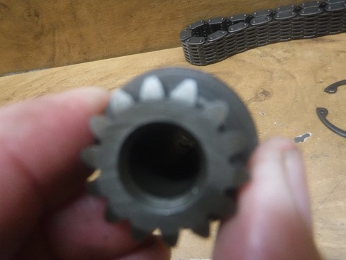 VINTAGE 1974 74 HONDA CB350F CB 350 OEM FINAL DRIVE GEAR CHAIN ASSEMBLY - Picture 5 of 12