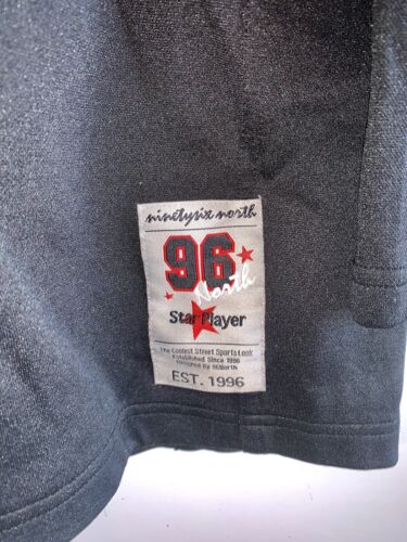Black & Gray 96 NORTH Stitched Football Jersey ~ Mens Size 2XL - Picture 6 of 6