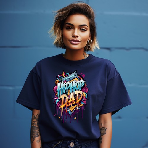Hip Hop Dad Vibes - Funny T-shirt for Cool Dads! 100% Cotton, Unisex Design. Roc - Picture 8 of 46