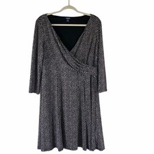 Chap’s Printed Dress Black/white Size XL