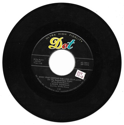 Lonnie Donegan: ''Does Your Chewing Gum Lose Its Flavor'' - VG+ '59 - plays NM!