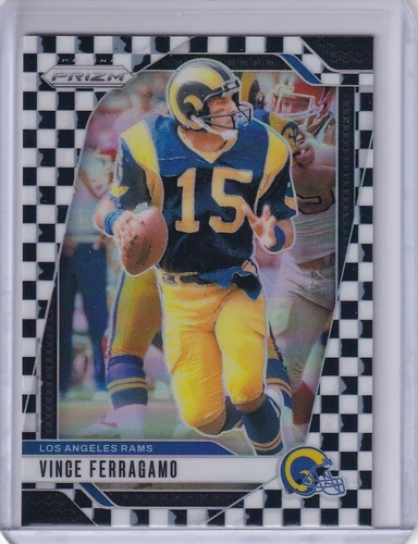 Vince Ferragamo 2024 Panini Prizm Black &amp; White Checkerboard Rams $1.50 SHIPPING