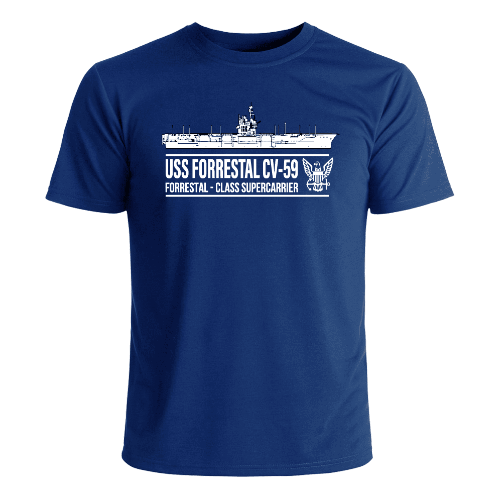 Navy Uss Forrestal (Cv-59) T-Shirt Navy Uss Forrestal (Cv-59) T-Shirt