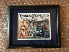 Don Larsen David Cone David Wells Signed Matted Framed 8x10 Steiner Sports