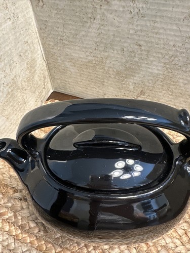 Hall 3232 Double Spout & Chamber Teamaster Teapot Black - Picture 4 of 13