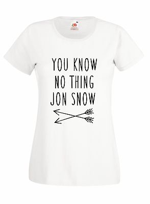 You Know Nothing Jon Snow KJ772 Game of Thrones Stark T-SHIRT