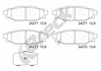 Breck BremsbeläGe Bremsbelegsatz Hinten FüR Subaru Forester XV Toyota GT 86