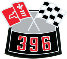 Oer Air Cleaner Decal Crossed Flags 396 Camaro Nova Chevelle Impala Corvette