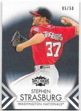 2012 Topps Triple Threads Stephen Strasburg 05/50 Onyx Parallel #67