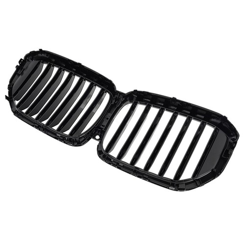 Parrilla de parachoques delantero negro brillante de una sola línea para BMW G05 LCI X5 2023-2024 - Imagen 12 de 15