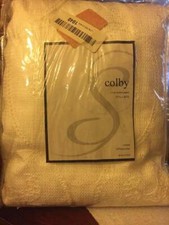1 Softline Colby Premium Unlined Window Drape Curtain Panel  off white 84 