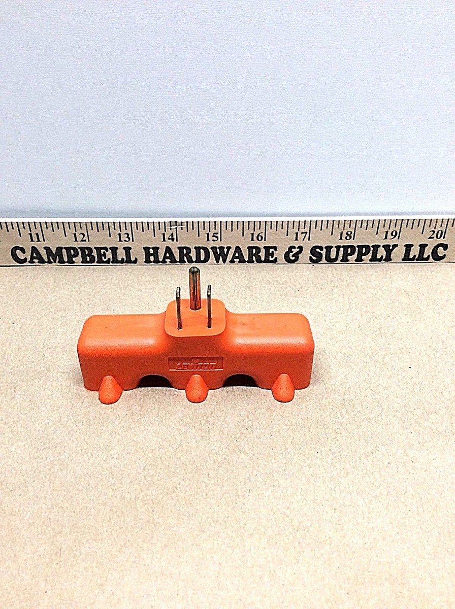 Adattatore Per Presa Tripla A Terra Arancione Pesante 3-Wire - Foto 10