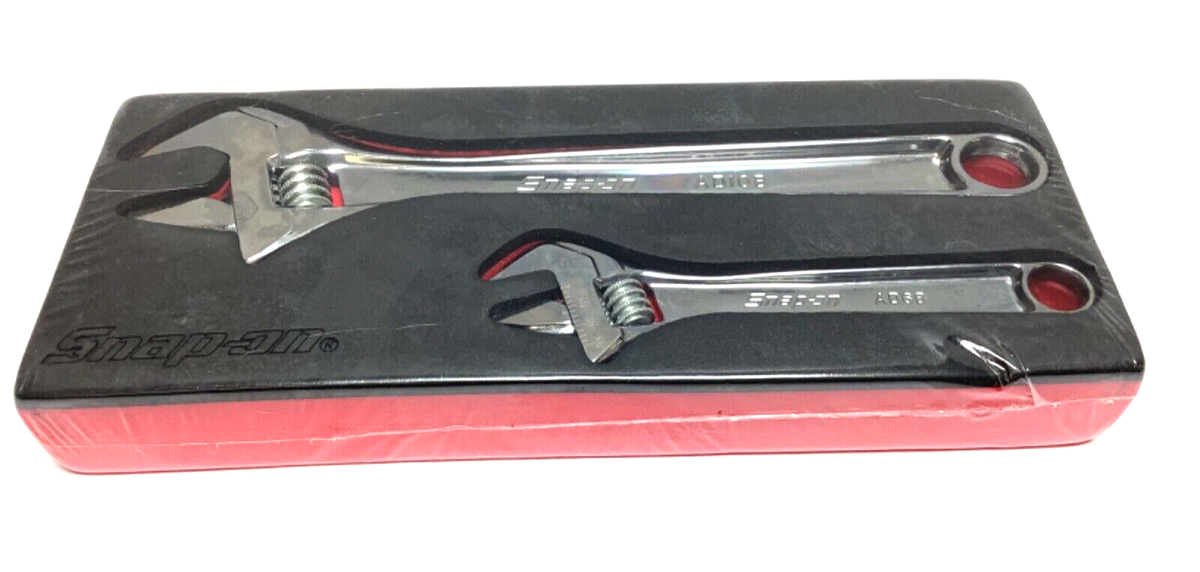New Snap-on™ AD702K1F 2pc Adjustable Wrench Set Chrome 10” 6” AD10