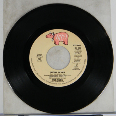 Bee Gees ~ Night Fever / Down the Road 1978 RSO RS 889  7'' 45 RPM VG