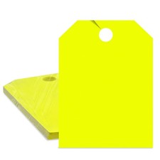 Versa-Tags Car Mirror Hang Tags - Pack of 50 Blank 8.5" X 11.5", Yellow