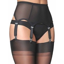 Lace Edge Cloth Girdle Skirt Garter Belt Retro 6 Straps Suspender Belt