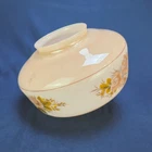 Vintage Peach Milk Glass Ceiling Light Shade Floral Globe 4" Fitter