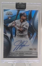 2025 Topps Chrome Black - Autographs Justyn-Henry Malloy Blue Refractor /150 