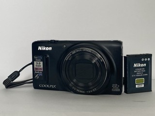 Nikon Coolpix S9500 Black Compact Digital Camera 22x Built In Wi Fi