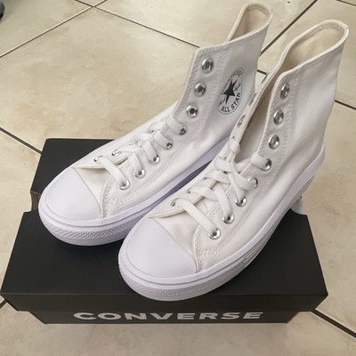 Converse Chuck Taylor All Star Move High Top Canvas Sneaker White Ivory 568498C