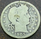 US 1905 Barber Quarter  **