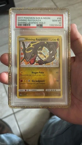 2017 Pokémon TCG Shining Rayquaza Holo Rare Card Shining Legends 56/73 PSA 10