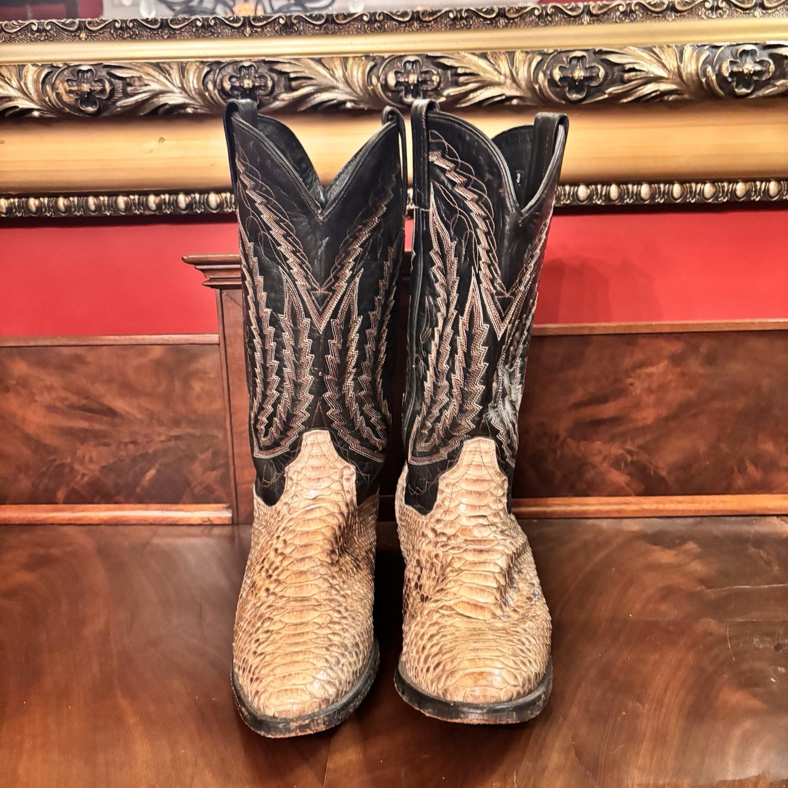 Dan Post Men’s Python Snakeskin Western Boots Bro… - image 2