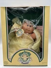 Cabbage Patch Kids 1983 Preemie Doll Blue Eyes Yellow Lace Dress & Bonnet
