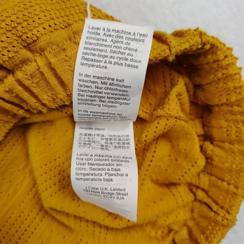Madewell Shirt Womens Medium Orange Striped Pointelle Knit Crop Top - Picture 5 of 9