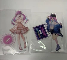 Hololive Minato Aqua Acrylic Stand Set of 2 Collectible Vtuber Japan Authentic