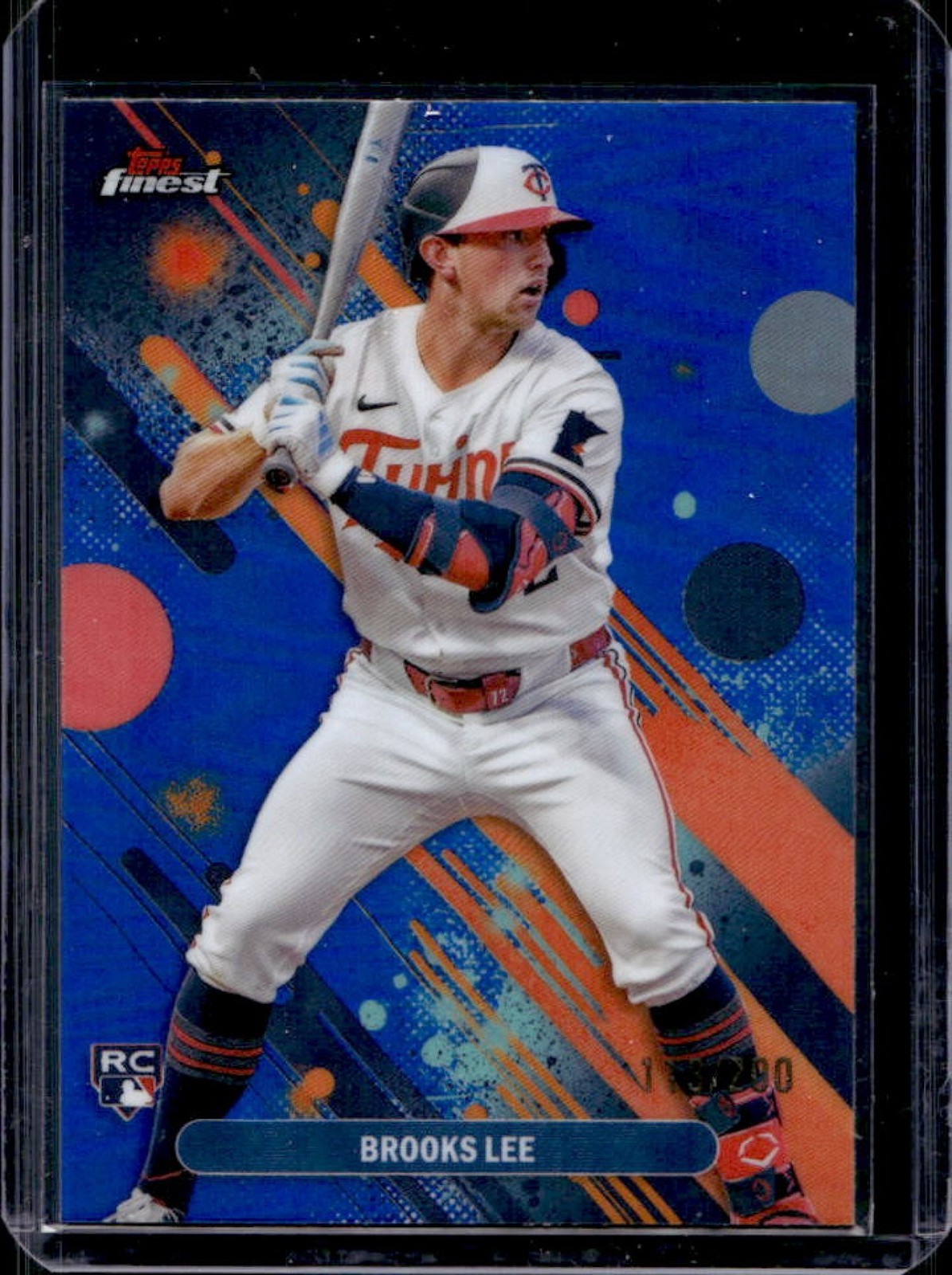 2025 Finest Brooks Lee Common RC Blue Refractor #113/200 Twins