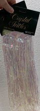 Santa  s Best Tinsel Icicles Iridescent Clear Strands 1000 Ct - 2 pkg x 500 each