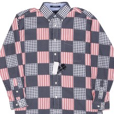 VINTAGE TOMMY HILFIGER AMERICAN FLAG SHIRT MEDIUM DEADSTOCK
