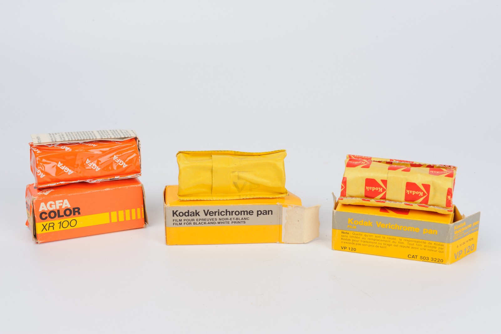 3 Vintage Expired 120 Films - Kodak Verichrome Pan & Agfa Color XR 100 - Sealed