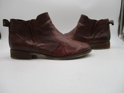 Josef Seibel Brown Leather Zip Ankle Boots Mens Size EUR 42