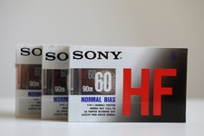 3x SONY HF 60 cassette new and sealed Made In Japan Original