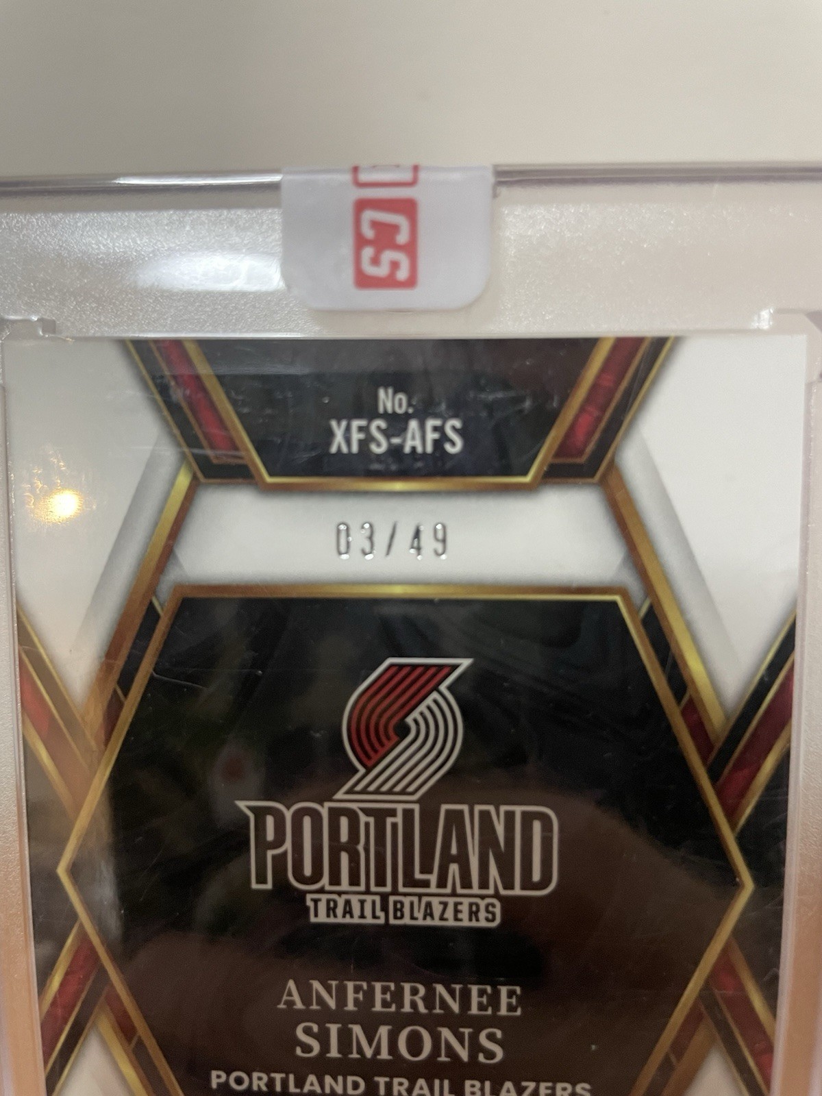 2022-23 Panini Select - X-Factor Anfernee Simons Patch Auto /49 Blueprizm view 2