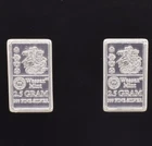 2x Wessex Mint George & The Dragon 2.5g .999 Silver Bars 5g Total