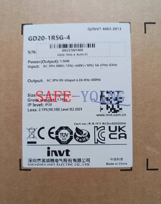 One New INVT Inverter GD20-1R5G-4 380V/1.5KW