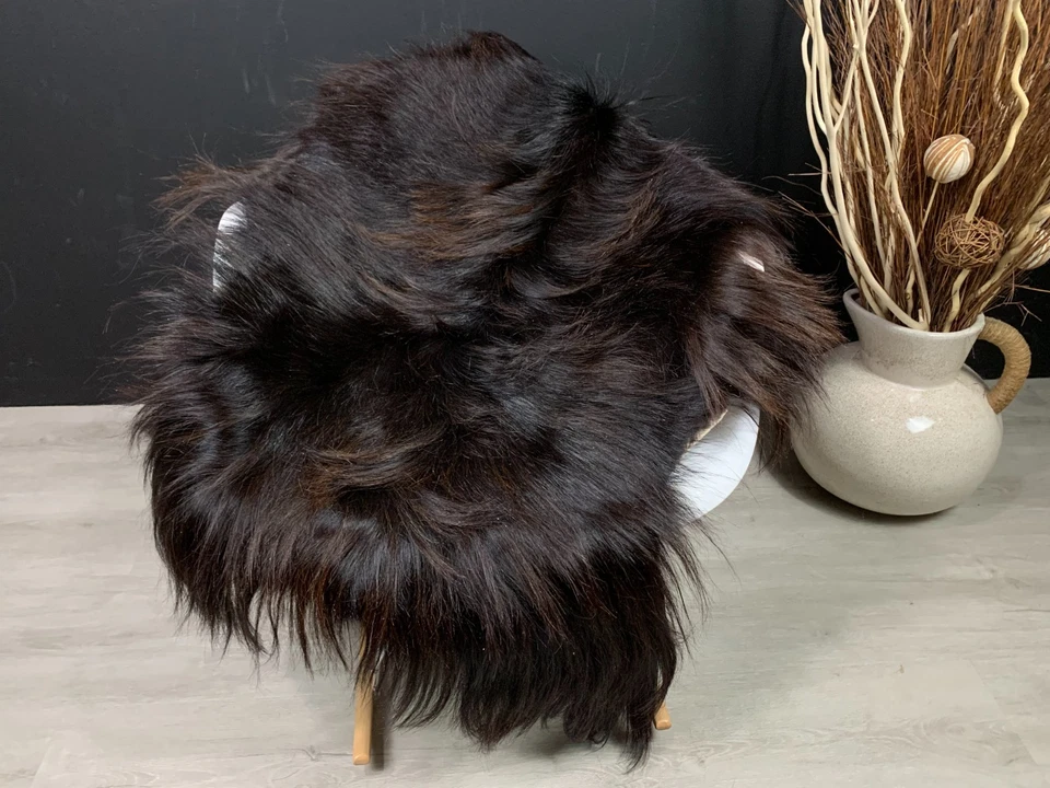 Alfombra de piel de cabra natural, alfombra de piel de cabra real, decoración de piel de cabra de cuero genuino Foto 2 de 4