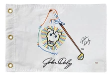 John Daly Signed To Right John Daly Logo Golf Flag PSA/DNA